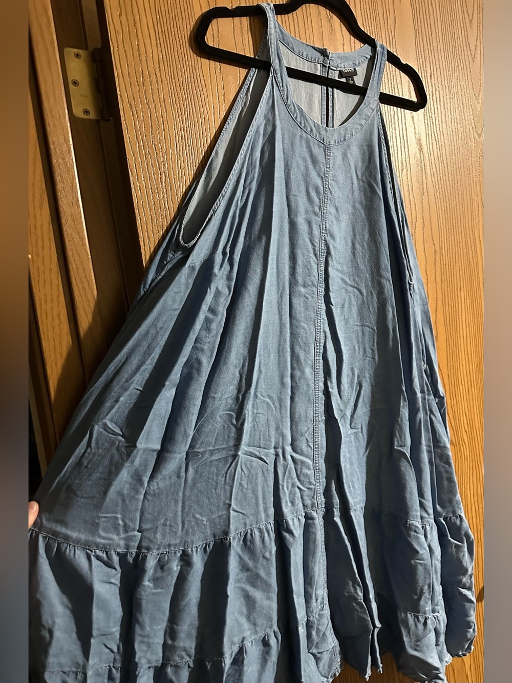 Torrid light Blue Jean colored Sleeveless Tiered Summer Dress